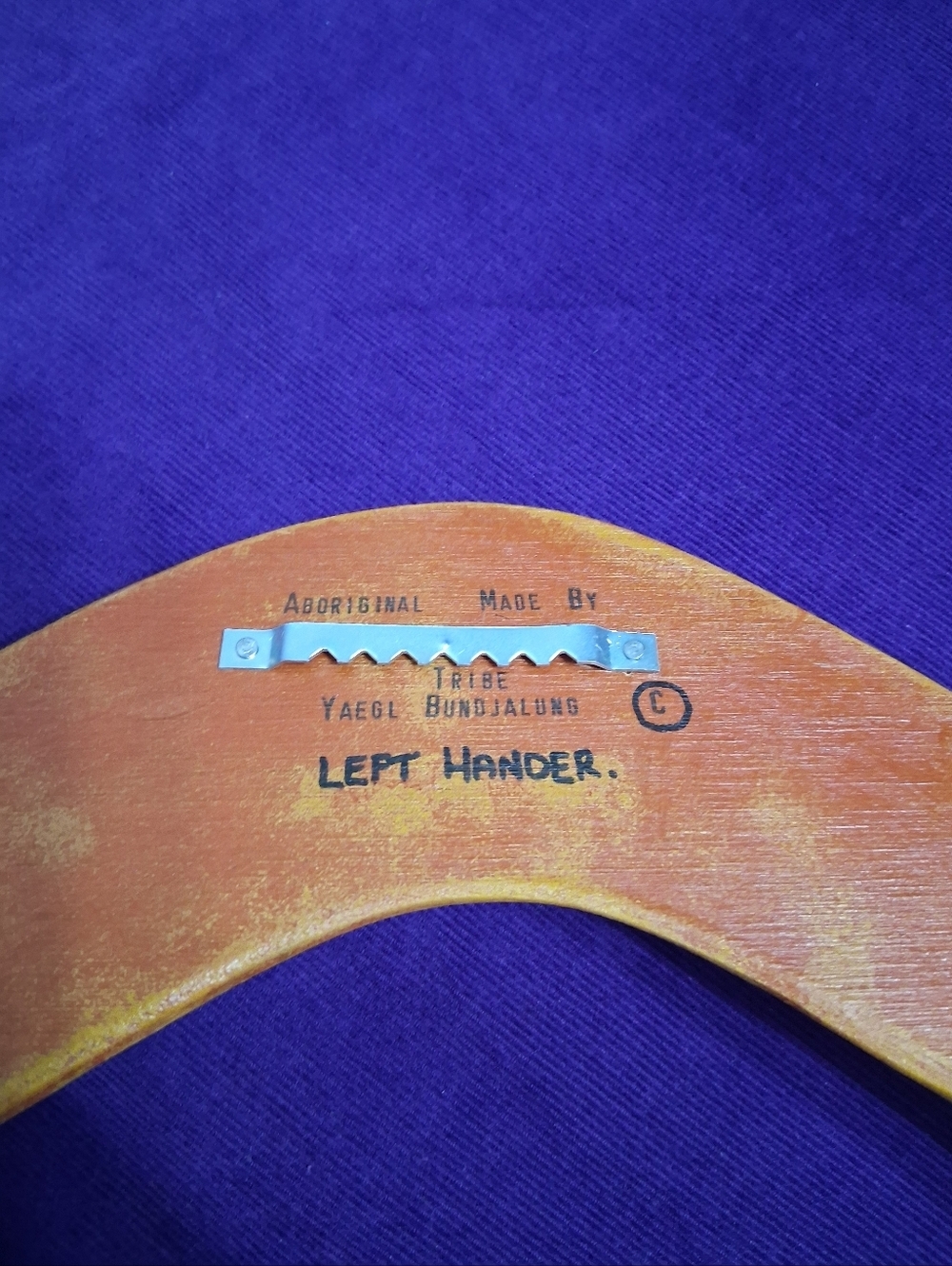 Vintage Left Hander Boomerang Langton Aboriginal 10" Arms Yaegl Bundjalung - Picture 9 of 17